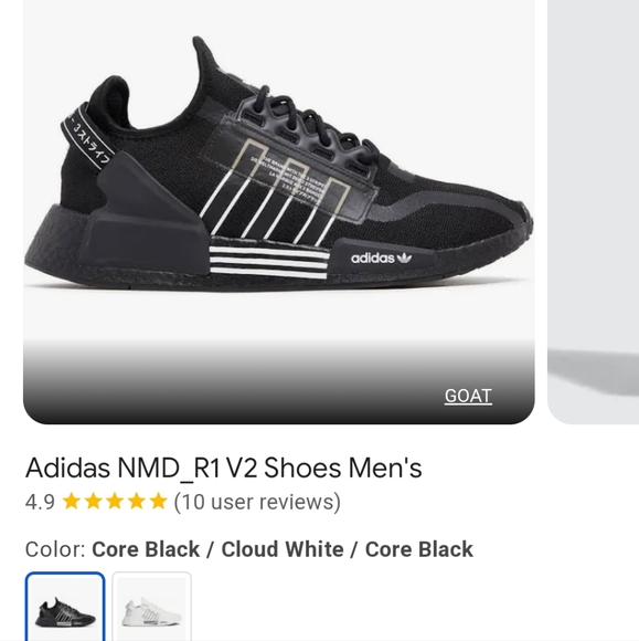 Men's 13. Adidas NMD R1 V2 BLK/WHITE - Picture 8 of 8